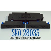 KIT DE BOCINAS ORIGINAL PARA TV HISENSE 3 PIEZAS / NUMERO DE PARTE VIT30190 / VIT160310 / 241226W 3 / JIEFU / MODELO 100U70N