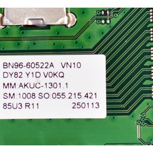 MAIN ORIGINAL PARA TV SAMSUNG 4K UHD HDR SMART TV / NUMERO DE PARTE BN96-60522A / BN41-03231A / KANT_SU2E_DU7000 / BN9660522A / PANEL CY-BD085HGCV5H / DISPLAY PT850GT01-1 VER.1.1 / BOARD PT850GT01-1-XR-5 / PT850GT01-1-XL-3 / MODELO UN85DU7200DXZA XF07