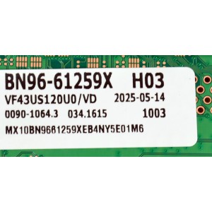 MAIN ORIGINAL PARA TV SAMSUNG 4K UHD HDR / NUMERO DE PARTE BN96-61259X / BN41-03350A / BN41-03350 / KANT_SU2E_FU8 / BN9661259X / PANEL CY-BF043HGAV3H / DISPLAY T430QVN04.3 / BN96-60126A / MODELO UN43U8000FDXZA / UN43U8000FDXZA AB03