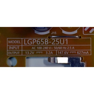FUENTE DE PODER ORIGINAL PARA TV LG / NUMERO DE PARTE EAY65920771 / EPCD14CF1A / 3PCR3487A / LGP65B-25U1 / 65920771 / PANEL NC650DQG-ABPH1 / DISPLAY HV650QUB-F7E / MODELO 65UA7500ZUA / 65UA7500ZUA.BUSFLKR / 65UA7700AUA / 65UA7700AUA.AUSFLJD