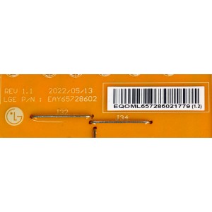 FUENTE DE PODER ORIGINAL PARA TV LG / NUMERO DE PARTE EAY65728602 / LGP43-19UL6-IT / 65728602 / PANEL ND430EQG-SBHR3 / DISPLAY DV430QUB-L2D / MODELO 43UA7500ZUA / 43UA7500ZUA.BUSFKLR