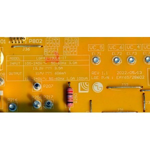 FUENTE DE PODER ORIGINAL PARA TV LG / NUMERO DE PARTE EAY65728602 / LGP43-19UL6-IT / 65728602 / PANEL ND430EQG-SBHR3 / DISPLAY DV430QUB-L2D / MODELO 43UA7500ZUA / 43UA7500ZUA.BUSFKLR
