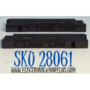 KIT DE BOCINAS ORIGINAL PARA TV LG 2 PIEZAS / NUMERO DE PARTE EAB63628203 / EAB63628204 / 240821W3 / JIEFU / MODELO 43UA7500ZUA / 43UA7500ZUA.BUSFKLR
