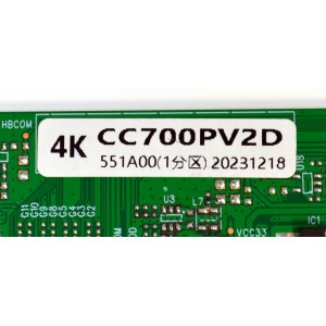 T-CON ORIGINAL PARA TV VIZIO / NUMERO DE PARTE CC700PV2D / LQ-K8-C96-11 / 4K-VBO / PANEL TPT700U2-PV3D.Q / DISPLAY CC700PV2D VER.01 / BN96-50356A / MODELO V705-H1 / V705-H1 LTCDZJMX