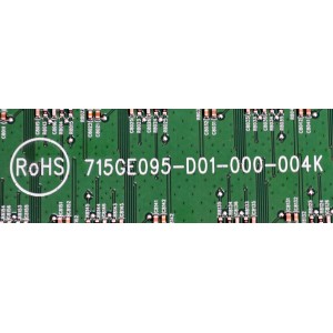LED DRIVER ORIGINAL PARA TV ROKU PRO SERIES / NUMERO DE PARTE LNTVNT248AAAA / 715GE095-D01-000-004K / (X)LNTVNT248AAAA / NT248AAAA / PANEL TPT750WR-D044.L REV:S21J / DISPLAY ST7461D04-4 VER.2.1 / MODELO 75R8BX