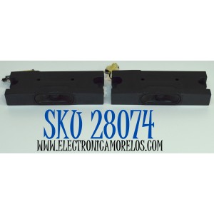 KIT DE BOCINAS ORIGINAL PARA TV TCL 2 PIEZAS / NUMERO DE PARTE G0202-000201 / SW/YX319-20 / B7019030-E1-X2 / M24K01 / MODELO 75S451