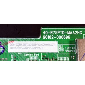 MAIN ORIGINAL PARA TV TCL 4K UHD HDR GOOGLE TV / NUMERO DE PARTE G0301-000814 / G0102-000696 / 40-R75PTD-MAA2HG / R75PTD / V8-R75PT01-LF / G0301-000814-Z00 / G0301-000814-Z0S / PANEL LVU650NDAL / DISPLAY JR645R3HA3L / MODELO 65Q51K