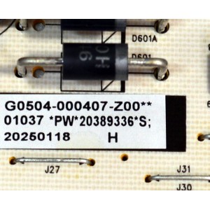 FUENTE DE PODER ORIGINAL PARA TV TCL / NUMERO DE PARTE G0504-000407 / G0101-000221 / 40-L20CA4-PWB1ZG / G0504-000407-Z00 / PANEL LVU750NDAL / DISPLAY JR745R3HD2Y / MODELO 75Q51K