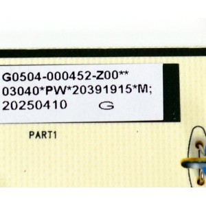 FUENTE DE PODER ORIGINAL PARA TV TCL / NUMERO DE PARTE G0504-000452 / 11601-500150 / 40-L17SW2-PWE1KG / G0504-000452-Z00 / PANEL LVU550NDAL / DISPLAY ST5461D20-9 V2.1 / MODELO 55Q77K