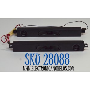 KIT DE BOCINAS ORIGINAL PARA TV ONN 2 PIEZAS / NUMERO DE PARTE TASSJ / ROHS / 230221 / MODELO 100044717 75"