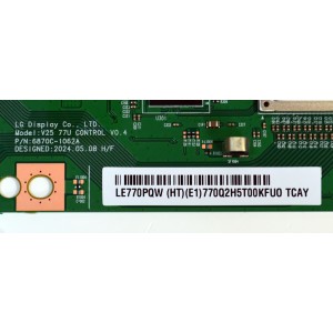 T-CON ORIGINAL PARA TV LG / NUMERO DE PARTE 6871L-7999A / 6870C-1062A / LE770PQW (HT)(E1) / 7999A / PANEL AC770AQW / MODELO OLED77C5AUA / OLED77C5AUA.DUSQLJR