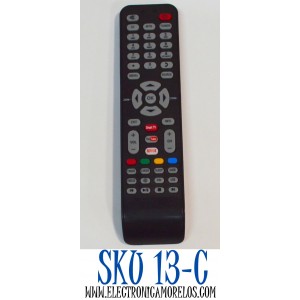 CONTROL REMOTO PARA SMART TV HITACHI / NUMERO DE PARTE 06-519W49-B001X / 06-IRPT49-CRC199 / X490007 / JH-11490 / RC199E / RC199G / MODELO LE32M4S9 / LE48M4S9 / LE43M4S9 / COMPATIBLE CON VARIAS MARCAS Y MODELOS DE TELEVISORES SMART TV