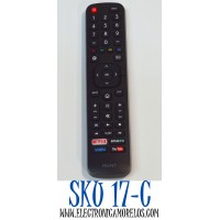 CONTROL REMOTO PARA TV HISENSE / NUMERO DE PARTE EN2A27 / EN2A27HT / EN2A27H / EN2B27 / MODELO 55H8C / 65H10B2 / 43H5C / 55H6B / 50H7GB