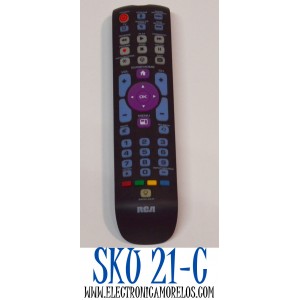 CONTROL REMOTO ORIGINAL RCA PARA CONTROLAR HASTA 5 DISPOSITIVOS DIFERENTES COMO TV/DVD/BARRAS DE SONIDO/REPRODUCTORES DE STRAMING/CABLE/SATELITE /  NUMERO DE PARTE RCRN04GR / RCRN05BHZ / R256-1 / 4Q37CX / RC49K-T2-01