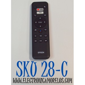CONTROL REMOTO ORIGINAL PARA PROYECTORES EPSON / INCLUYEN FUNCIONES DE TV/STREAMING / ANDROID INTEGRADAS / COMANDO DE VOZ / NUMERO DE PARTE  WH-55 / BKMAE-WH55 / 1052D-WH55 / 273497 / MODELO EF-100B / EF-100W / C0-FH02 / EH-TW5700 / EH-TW6200 / EH-TW6250