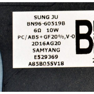 KIT DE BOCINAS ORIGINAL PARA TV SAMSUNG 2 PIEZAS / NUMERO DE PARTE BN96-60519B / BN63-21510X001 / BN63-21512X001 / BN63-21511X001 / BN63-51509X001 / 55QN80F / 2D16AG20 / A85B05SV18 / MODELO QN85QN80FDFXZA / QN85QN80FDFXZA AA01