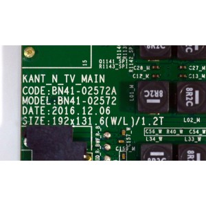MAIN ORIGINAL PARA TV SAMSUNG 4K UHD HDR SMART TV / NUMERO DE PARTE BN94-12283A / BN41-02572A / BN41-02572 / BN9412283A / BN97-12396C / PANEL CY-QM055FLAV2H / DISPLAY T550QVR10.0 / SUSTITUTAS BN94-12660J / BN94-11488D / MODELO QN557FAMFXZA AA01