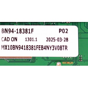 MAIN ORIGINAL PARA TV SAMSUNG 4K UHD HDR SMART TV / NUMERO DE PARTE BN96-18381F / BN41-03136B / BN41-03136 / W058C-I07A / BN9618381F / PANEL CY-SC085FGAV9H / DISPLAY T850QVN04.3 / BN96-58275A / MODELO UN85DU8000CXZA AB04
