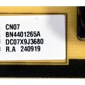 FUENTE DE PODER ORIGINAL PARA TV SAMSUNG / NUMERO DE PARTE BN44-01265A / L65QA9N_DDY / BN4401265A / PANEL CY-AD065FMLV4H / MODELO QN65S90DDFXZA / QN65S90DDFXZA FJ02