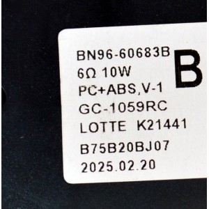 KIT DE BOCINAS ORIGINAL PARA TV SAMSUNG 2 PIEZAS / NUMERO DE PARTE BN96-60683B / BN63-21575A / BN63-21570A / BN63-21577A / BN63-21576A / LS03F / GC-1059RC / B75B20BJ07 / MODELO Q75LS03FWF