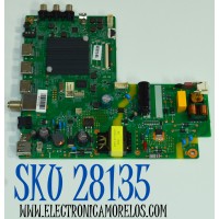 MAIN FUENTE COMBO ORIGINAL PARA TV ONN ROKU / NUMERO PARTE 515CT9501M26 / AMT9501-ZC01-01 / M26/3985-02937 / 2130006800 / M25010-MU / PANEL HV320WHB-F56 / DISPLAY HV320WHB-F56 REV.4.0 / MODELO 100012589 32"
