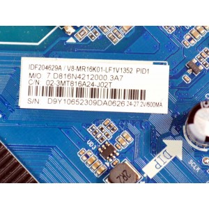 MAIN FUENTE COMBO ORIGINAL PARA TV JVC ROKU HD / NUMERO DE PARTE 02-3MT816A24-J02T / CV816-N42 / 7.D816N212000.3A7 / V8-MR16K01-LFV1352 / PANEL LVW240CMDO / DISPLAY V236BJ1-P01 REV.CB / MODELO SI24R