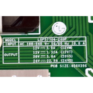 FUENTE DE PODER ORIGINAL PARA TV LG / NUMERO DE PARTE 41502301 / EAX70193605 / EAX70193605(1.0) / LGPS77G4-24OP / MODELO OLED77G4WUA / OLED77G4WUA.DUSQLJR