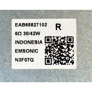 KIT DE BOCINAS ORIGINAL PARA TV LG 2 PIEZAS / NUMERO DE PARTE EAB65827102 / EAB65827101 / OLED 65G2 / N3F09Q / N3F07Q / MODELO OLED65G3PUA / OLED65G3PUA.DUSQLJR