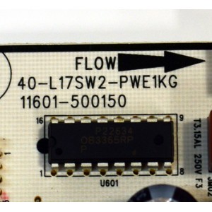 FUENTE DE PODER ORIGINAL PARA TV TCL / NUMERO DE PARTE 30805-000420 / 11601-500150 / 40-L17SW2-PWE1KG / 20380567 / PANEL LVU550NDL / DISPLAY PT550GT08-1 VER.1.0 / MODELO 55Q651G