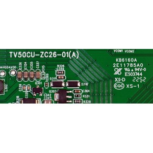 T-CON ORIGINAL PARA TV ONN / NUMERO DE PARTE 513C50CUM02 / TV50CU-ZC26-01 (A) / 303C55CU231 / 2E11785A0 / M02/9948-00485 / 2010113529 / PANEL V500DJ7-QE1 / DISPLAY V500DJ7-QE1 REV.D5 / MODELO 100012585 50"