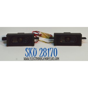 KIT DE BOCINAS ORIGINAL PARA TV ONN 2 PIEZAS / NUMERO DE PARTE 7711-A6808A / 7711-A6808A-B3225201 / MODELO 100012589 32"
