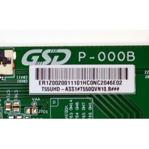 T-CON ORIGINAL PARA TV VIZIO / NUMERO DE PARTE T55UHD-ASS1 / GSD P-000B / ER1Z0020011101 / HCONC2046E02 / PANEL TPT550WR-QVN10.U / DISPLAY T550QVN10.B / MODELO V4K55M-0801 / V4K55M-0801 LTCWT1HB