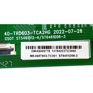 T-CON ORIGINAL PARA TV PHILIPS / NUMERO DE PARTE M8-068T603-TC001 / 40-TRD603-TCA2HG / ST5461D12-6 / ST6461D06-3 / ST6451D06-3 / PANEL LVU650CSDX E1077 / T8-65D6290-LPY001 / DISPLAY ST6451D06-3 VER.2.2 / MODELO 65PUL7973/F7 / 65PUL7973/F7 A