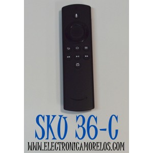 CONTROL REMOTO POR VOZ ALEXA LITE  DE AMAZON PARA USARSE CON DISPOSITIVOS FIRE TV / COMPATIBLES COMO FIRE TV STICK LITE/FIRE TV STICK BASIC EDITION / NUMERO DE PARTE H69A73 / L-1855 / 2AUQH-4973 / 25501-4973 / 07272-20-01698 / L5B83H / L5B83G / PE59CV