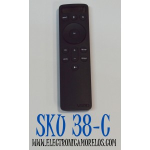 CONTROL REMOTO ORIGINAL RETROILUMINADO BLUETOOTH PARA SISTEMAS DE AUDIO DE CINE EN CASA Y BARRAS DE SONIDO DE VIZIO / NUMERO DE PARTE Y465-A1 / D21/D51 / 1023-0000233/ 1023-0000257/ 1023-0000270 / MODELO V21-H8R / V51-H6 / M512A-H6 / P514A-H6 / V51-XJ6 
