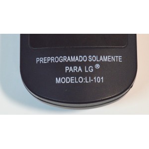 CONTROL REMOTO ORIGINAL PARA TV LG / NUMERO DE PARTE LI-101 / ESTA PREPROGRAMADO SOLAMENTE PARA TELEVISORES LG