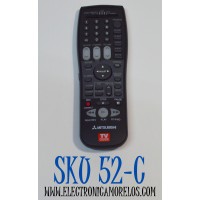 CONTROL REMOTO ORIGINAL MITSUBIBISHI PARA TELEVISORES CON FUNCIONES PARA TV GUIDE Y BOTONES DE CONTROL DE DISPOSITIVOS MULTIPLES CABLE/DVD/AUDIO/VCR/ NUMERO DE PARTE UR64EC2276-2 / EUR647023 / 290P122A20 / 290P098C20 / 290P122010 / 290P122B10 / 290P122C10