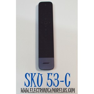 CONTROL REMOTO ORIGINAL BOSE PARA LAS BARRAS DE SONIDO SOUNBAR 500 Y SMART SOUNDBAR 700 / PUEDE CONTROLAR TODO EL SISTEMA DE ENTRENIMIENTO ASOCIADO A LAS BARRAS DE SONIDO COMPATIBLES / NUMERO DE PARTE 426748 / 795093 / P17431-C02 / MG3-426748/2575A-426748
