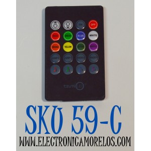 CONTROL REMOTO ORIGINAL TZUMI LED INFRARROJO PARA FUNCIONAR CON TIRAS LED RGB QUE TENGAN UN CONTROLADOR COMPATIBLE USUALMENTE MODELOS 3528/5050 QUE OPERAN A 12V. / NUMERO DE PARTE KL20435763 / 841351194150 / 9415SC / 3528 / 5050 / 5938 / 7408