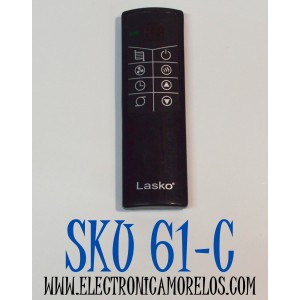 CONTROL REMOTO ORIGINAL LASKO PARA UN CALENTADOR/CALEFACTOR CERAMICO DE TORRE / NUMERO DE PARTE CC23155 / FH500 / 2033623 / 2033628 / 2033624A / MODELO CC23155 / CC23160 / CC23161 / CC23630