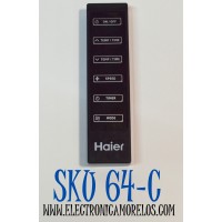 CONTROL REMOTO ORIGINAL PARA HAIER AIRE ACONDICIONADO / COMPATIBLE CON AIRE ACONDICINADO PORTATILES COMO EL HAIER 12,000 BTU PORTABLE AIR CONDITIONER / NUMERO DE PARTE WAP-021 / WJ26X23422 / WJ26X23993 / AC-5620-55 / A2530-450-AA11 / MODELO HPFD12XHP-LB