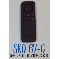 CONTROL REMOTO ORIGINAL PARA DISPOSITIVO AMAZON FIRE TV STICK / FIRE TV BOX / NUMERO DE PARTE CV98LM / 2ABDV-0929 / 201-150115 / MODELO LY73PR / W87CUN