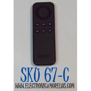 CONTROL REMOTO ORIGINAL PARA DISPOSITIVO AMAZON FIRE TV STICK / FIRE TV BOX / NUMERO DE PARTE CV98LM / 2ABDV-0929 / 201-150115 / MODELO LY73PR / W87CUN