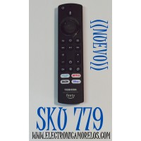 CONTROL REMOTO ORIGINAL NUEVO PARA TV TOSHIBA FIRE TV / CON COMANDO DE VOZ / NUMERO DE PARTE CT-95034 / 23608-YKF470 / CT-RC1US-21 / PUW-2K19-YKF470 / CT-95018 / CT-RC1US-19 / MODELO 32LF221U21 / 43LF621U21