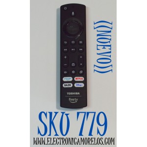 CONTROL REMOTO ORIGINAL NUEVO PARA TV TOSHIBA FIRE TV / CON COMANDO DE VOZ / NUMERO DE PARTE CT-95034 / 23608-YKF470 / CT-RC1US-21 / PUW-2K19-YKF470 / CT-95018 / CT-RC1US-19 / MODELO 32LF221U21 / 43LF621U21