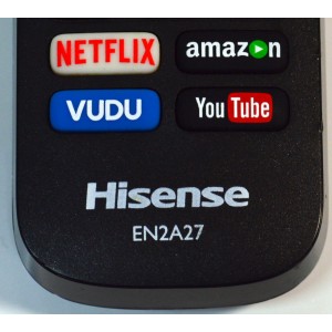 CONTROL REMOTO ORIGINAL NUEVO PARA SMART TV HISENSE / ES COMPATIBLE CON TELEVISORES HISENSE COMO LED / LCD / HDTV / NUMERO DE PARTE EN2A27 / RC3394401/02 / 3139 238 29522 / MODELO 65CU6200 / 55H7B / 55H6B / 50CU6000 / 43H7C / 40H5C