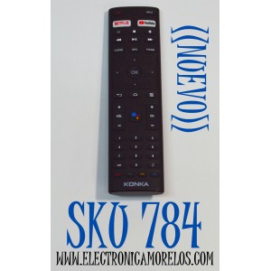 CONTROL REMOTO ORIGINAL NUEVO PARA TV KONKA / COMPATIBLE CON TELEVISORES INTELIGENTES KONKA 4K UHD ANDROID TV / NUMERO DE PARTE RM-C3329 / HG20200720 / KT1942-HG / RM-C3363 / 504Q4371109 / MODELO 75U55A / 65U55A / 55Q75A / 55U55A / 50U55A / 43U55A