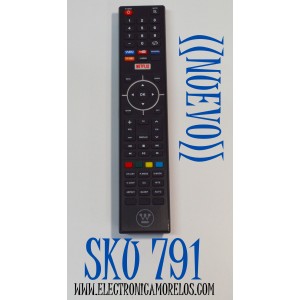 CONTROL REMOTO ORIGINAL NUEVO PARA SMART TV WESTINGHOUSE / NUMERO DE PARTE 845-058-03B00 / WS-2258 / RMT-24 / MODELO WD40FB2530 /WE65NC4190 / WD43UB4530 / WD70UB4580 /WE42UT4490 / WE50UB4417 / WD50UC4300 / WD50UT4490 /WE55UB4417 / WE55UB4530 / WE55UC4200