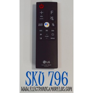 CONTROL REMOTO ORIGINAL PARA BARRA DE SONIDO LG / NUMERO DE PARTE AKB75595321 / AKB75595381 / AKB75595341 / AKB75855501 / AKB75595301 / COMPATIBLE CON LA APLICACION LG SOUND BAR PARA CONFIGURACION ADICIONAL / MODELO SL8YG / SN10YG / SN11RG / SK6Y / SK8Y