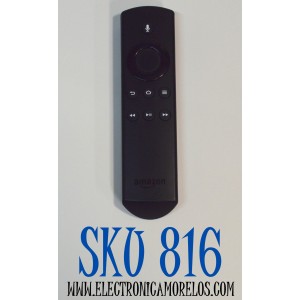 CONTROL REMOTO ORIGINAL AMAZON POR VOZ ALEXA PARA DISPOSITIVOS AMAZON FIRE TV / COMANDO DE VOZ / NUMERO DE PARTE DR49WK / 2ADU9-3876 / PE59CV / DV83YW / L5B83G / L5B83H / K7Q3MT / H69A73 / PUEDE CONTROLAR LA REPRODUCCION EN UN FIRE TV STICK / FIRE TV BOX